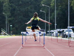 Kids hurdling