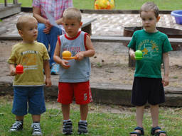 Preschool kids can engage in a simple egg relay contest to get involved in sports.