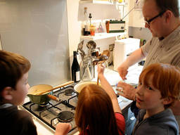Cooking can be a great bonding time with your kids.