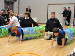 Aside from spiritual development, kids who join the Boys Brigades also participate in physical activities such as obstacle courses.