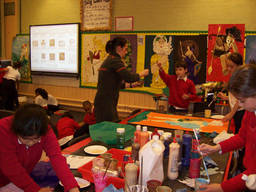 Kids enjoying an art class in SA