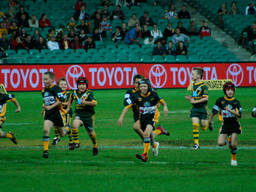 Junior leaguers on the field