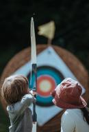Kids Learing Archery