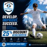 25% Discount on a Second Lesson per week Doncaster Soccer Classes &amp; Lessons _small