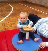 Vestibular stimulation on the 'sit and turn'