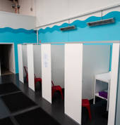 Change rooms are heated to keep you warm during cold weather