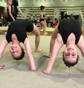 Upside down Rhythmic Gymnastics fun