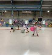 General skating sessions are well lit and can include everyone’s favourite big balls!
