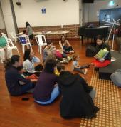 After all the dancing; best to unwind in story time!