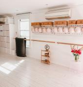our yoga and barre room