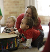 Babies (and big kids) play the drum!