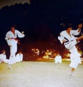 Catherine and Robert Scott performing taekwon-do chang-hon patterns