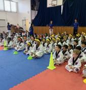 Ninjas patiently waiting for their Grading awards!