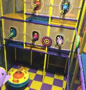 gun ball machines in large playground