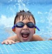 Kicking practise - swimming lessons