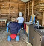 Outside we have a great handmade cubby house, which we have just received a grant to renovate!