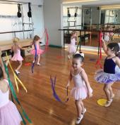 Ballet class of children