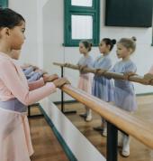 Ballet class of children