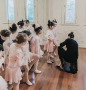 Ballet class of children