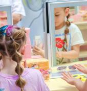 Children enjoying Hair Glitter and Nail Art