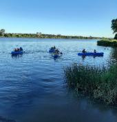 we love canoeing on the Clarence River which we over look with the scout hall