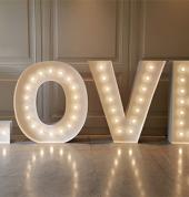 We have a range of light up marquee numbers and words