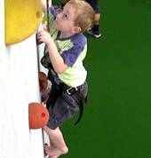 Indoor Climbing Fun, one of the great activities for a kids party.