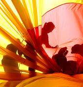 Inside a giant Hot Air Balloon