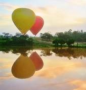 Balloon over a lake