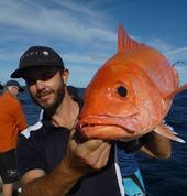 deep water Ruby snapper with Blue Juice Charters