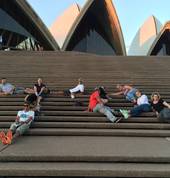 Celebrating the completion at the Opera House