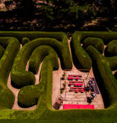 Aerial view of centre of maze