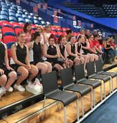 Performing at the Wild Cats Basketball