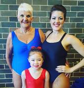 A sport for the Family. Jada (6 Years) with Mum Megan and Grandmother Denise all compete in individual and Team competitions for Randwick Physie!