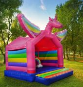 Rainbow Unicorn Jumping Castle