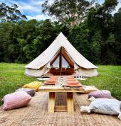 Our Glamping tent party with an add-on picnic set is fantastic for tweens who want to have a chill time