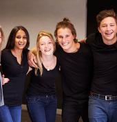 Happy Students in a similar performing arts group