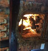 Open Fire in the Dining Room