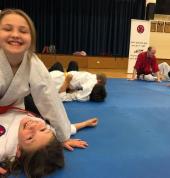 Young Girls grappling
