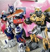 Optimus Prime and Bumblebee Melbourne Transformers kids party entertainers