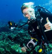 A happy diver
