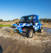 Drive through water obstacles