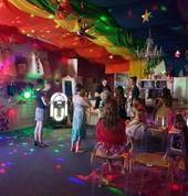Our party shop while having a Disco party