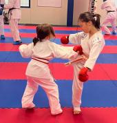 3 months into their training and these sisters are getting their kumite on