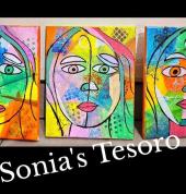 Abstract Face Painting! A great way to express emotions and creativity beyond realism.