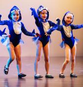 Our tinies jazz class in Baby Shark for our 2021 concert