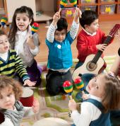 Preschoolers get happy and thrive on music