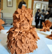 Clay sculptures by students, Duldig Studio
