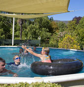 Above ground swimming pool at Snowy River