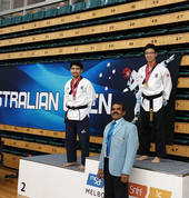 VTEAM Instructor Peter Tran won GOLD at Australian Open Taekwondo championships in 26/06/2015 which held in Melbourne (MSAC)